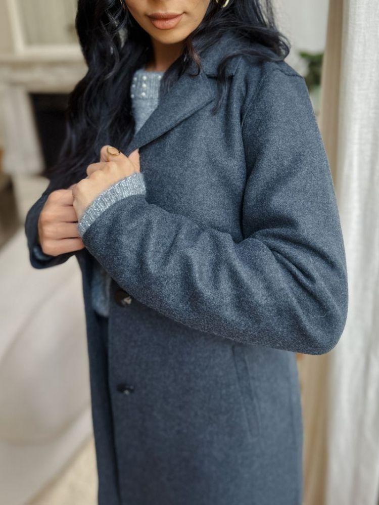 ONLCARRIE BONDED COAT OTW NOOS 179074 Dark Gre