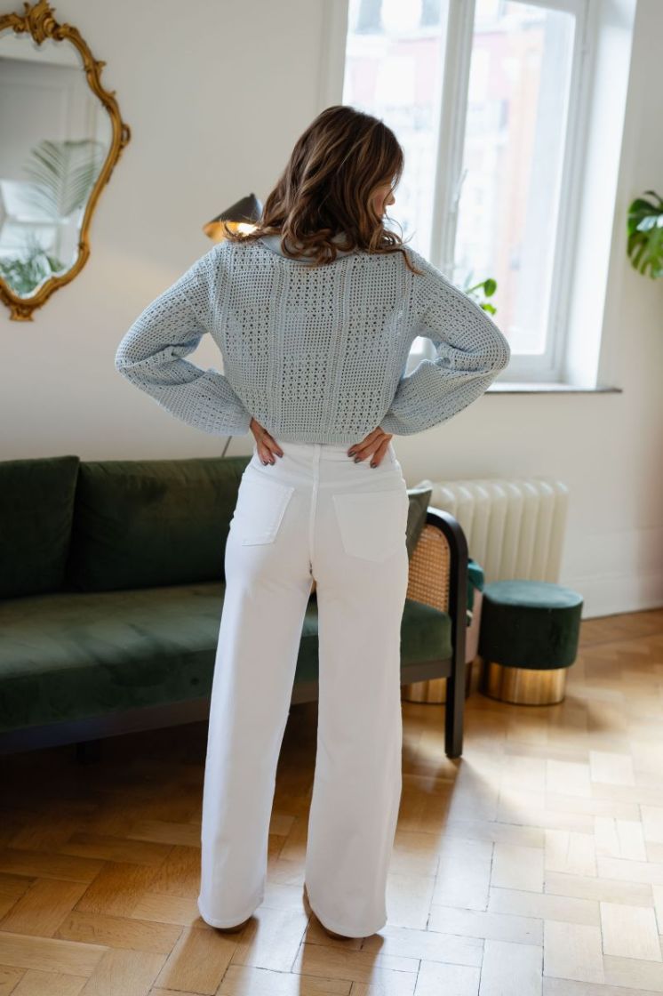 ONLMADISON BLUSH HW WIDE DNM C 177991 White