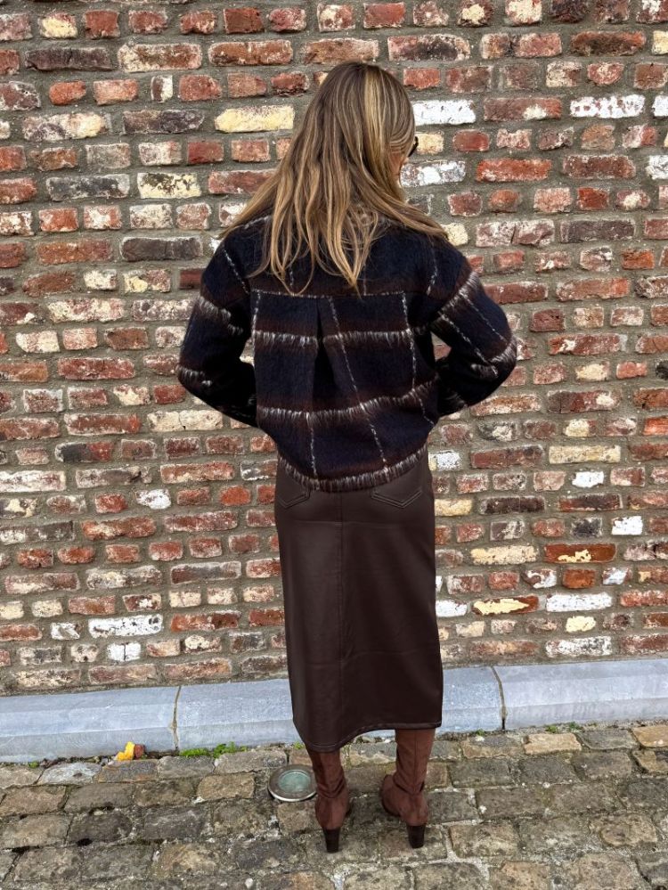 VMVERI HR CALF PL SKIRT NOOS 297957 Chocolat