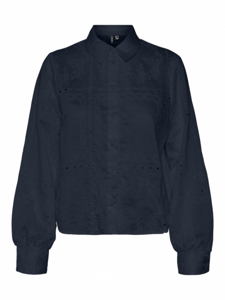 VMAYA EMB LS SHIRT WVN GA 188780 Navy Bla