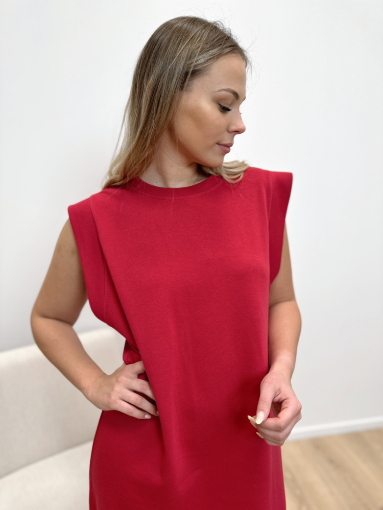 PCCHILLI SUMMER SL ANK DRESS U 220532 Cerise