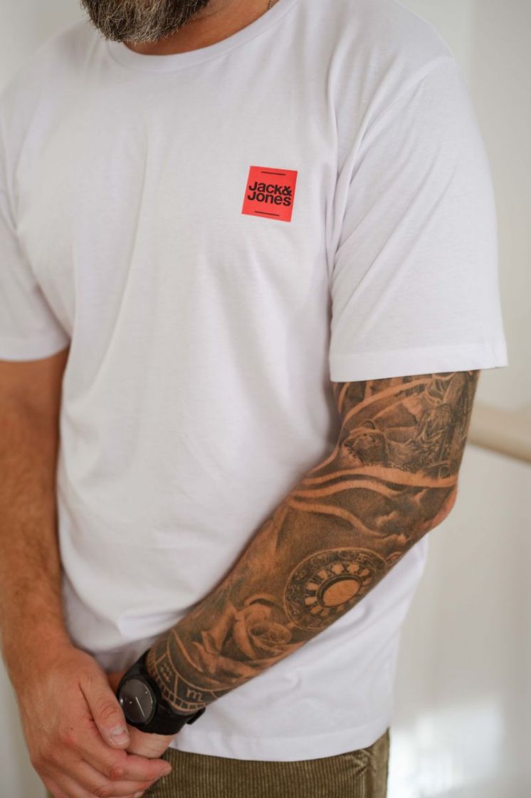 JJBRANDY TEE SS CREW NECK LN 178074 White