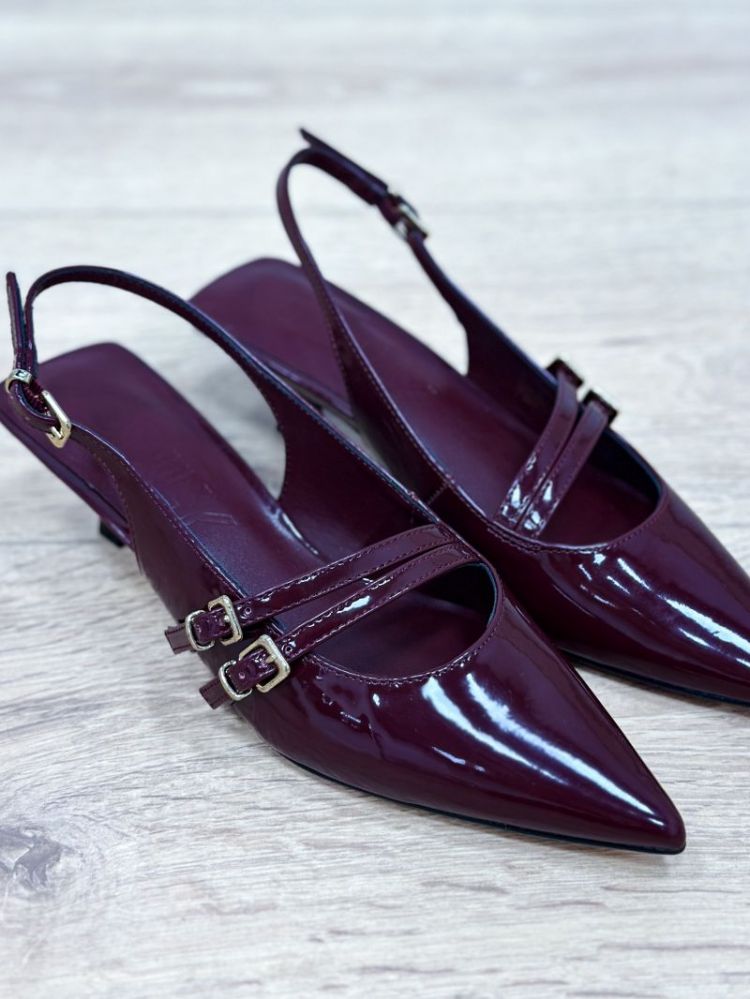 ONLCOCO-8 BUCKLE SLINGBACK PUM 207410 Burgundy
