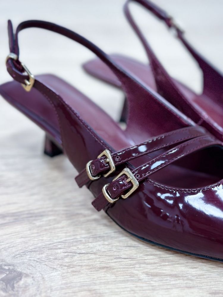 ONLCOCO-8 BUCKLE SLINGBACK PUM 207410 Burgundy