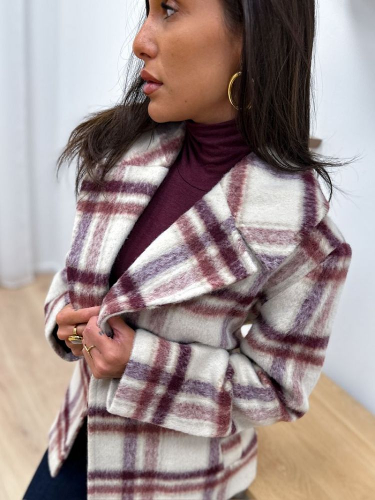 VMVERA SHIRLEY CHECK JACKET BO 175626001 Oatme