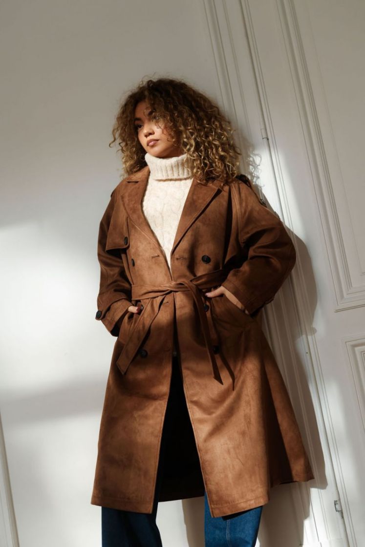 JXLEIA ROSIE LONG TRENCHCOAT O 176174 Cognac