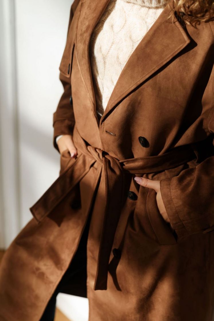 JXLEIA ROSIE LONG TRENCHCOAT O 176174 Cognac