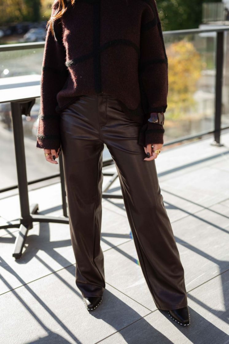 VIELANA HW FREYA LOOSE PANTS 196326 Coffee B