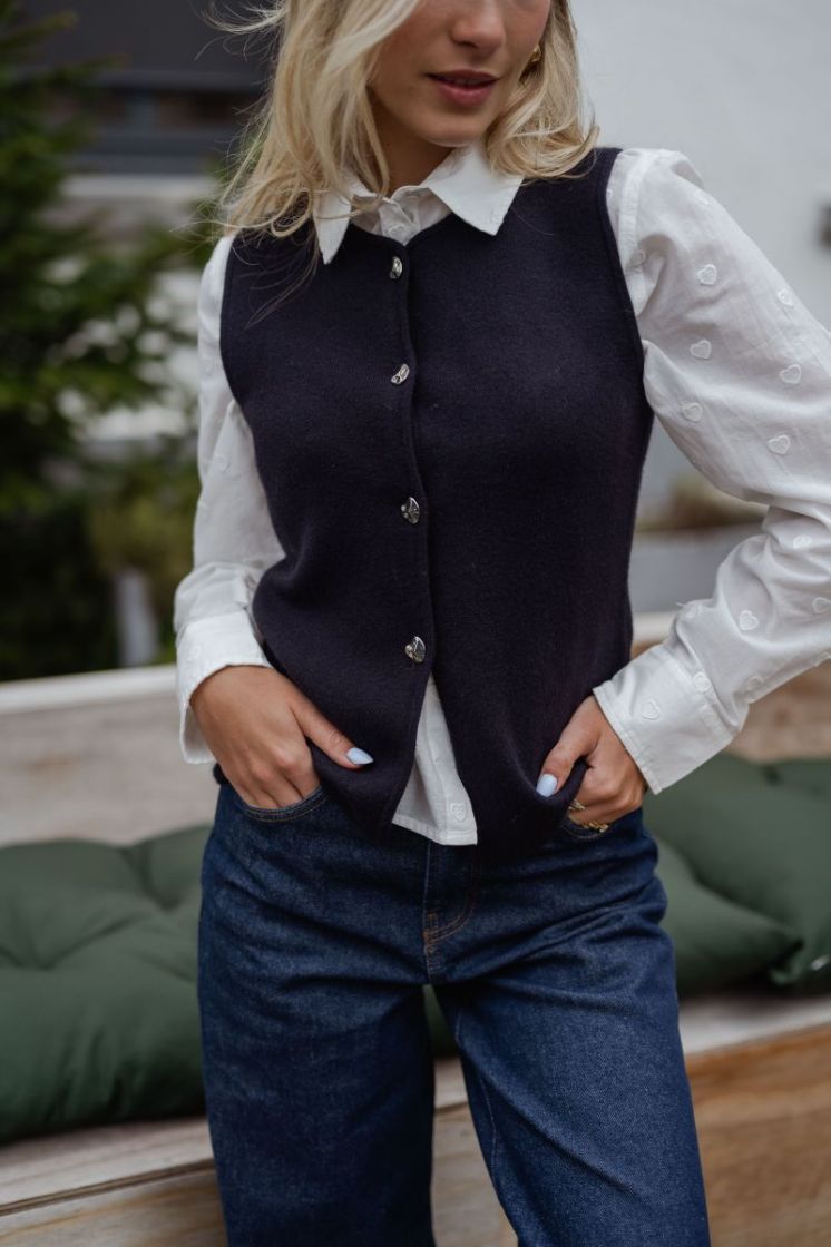 ONLIBI BUTTON SL VEST CC KNT 194962001 Night