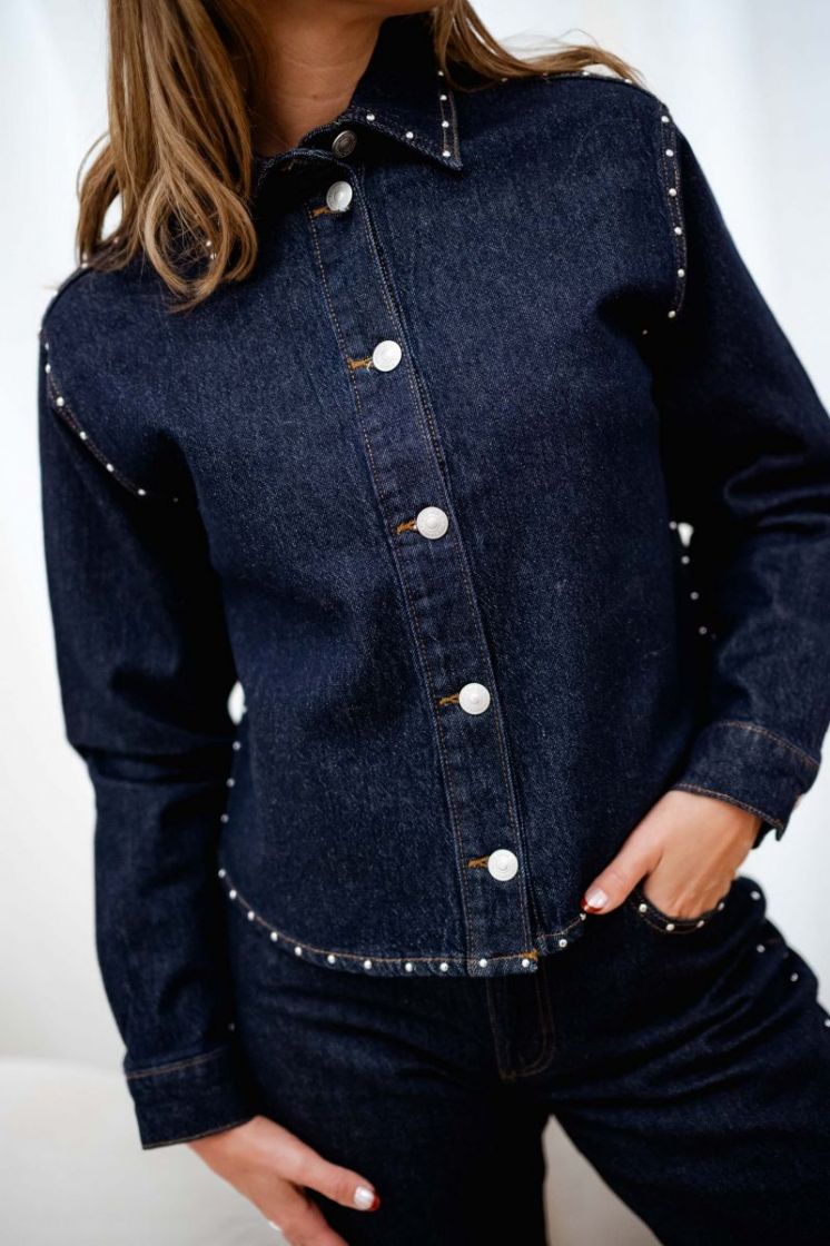 PCKARLA LS DENIM SHIRT D2D FSY 184060001 Dark