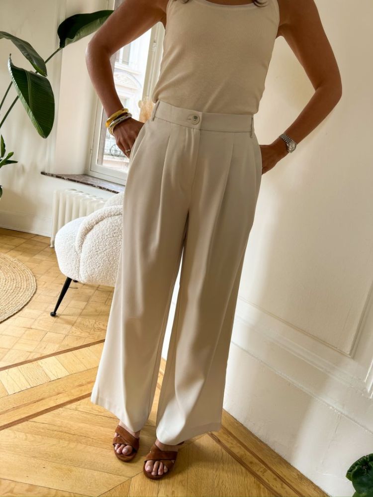 VMSTEFFI MW WIDE DAD PANT 222913 Birch