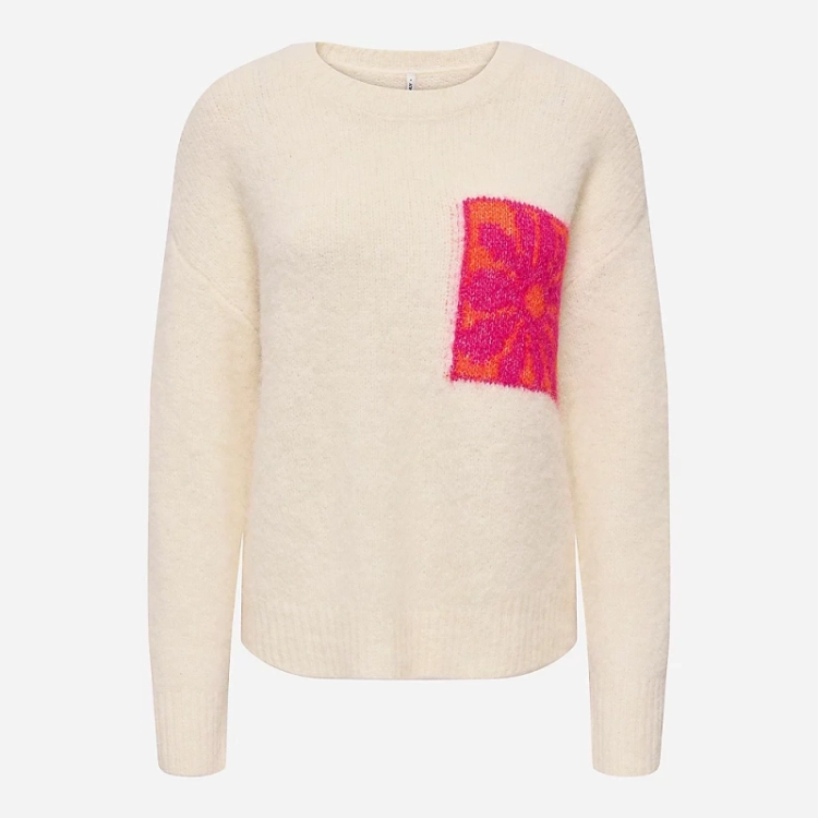 ONLEILEEN LS JQ O-NECK CS KNT 180083004 Birch