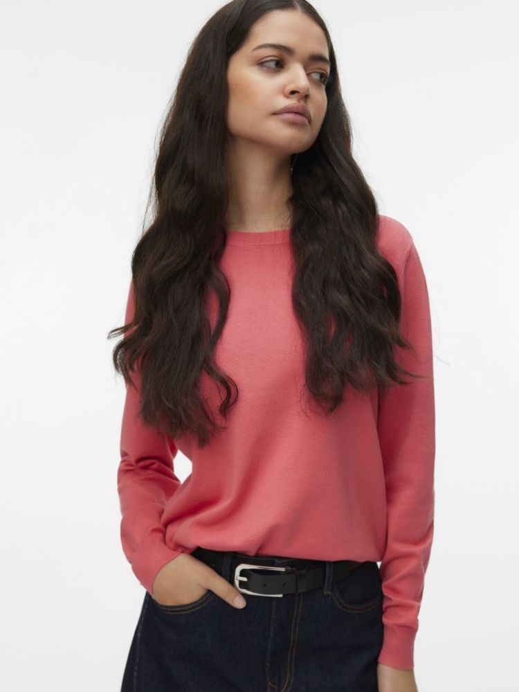 VMSILJE LS O-NECK PULLOVER NOO 300017 Coral Pa