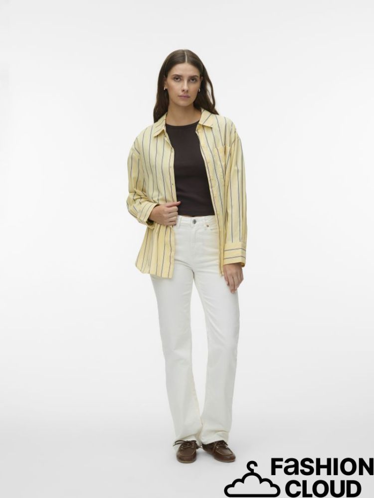 VMFANNI NEW LS SHIRT WVN EXP 299559001 Flan/