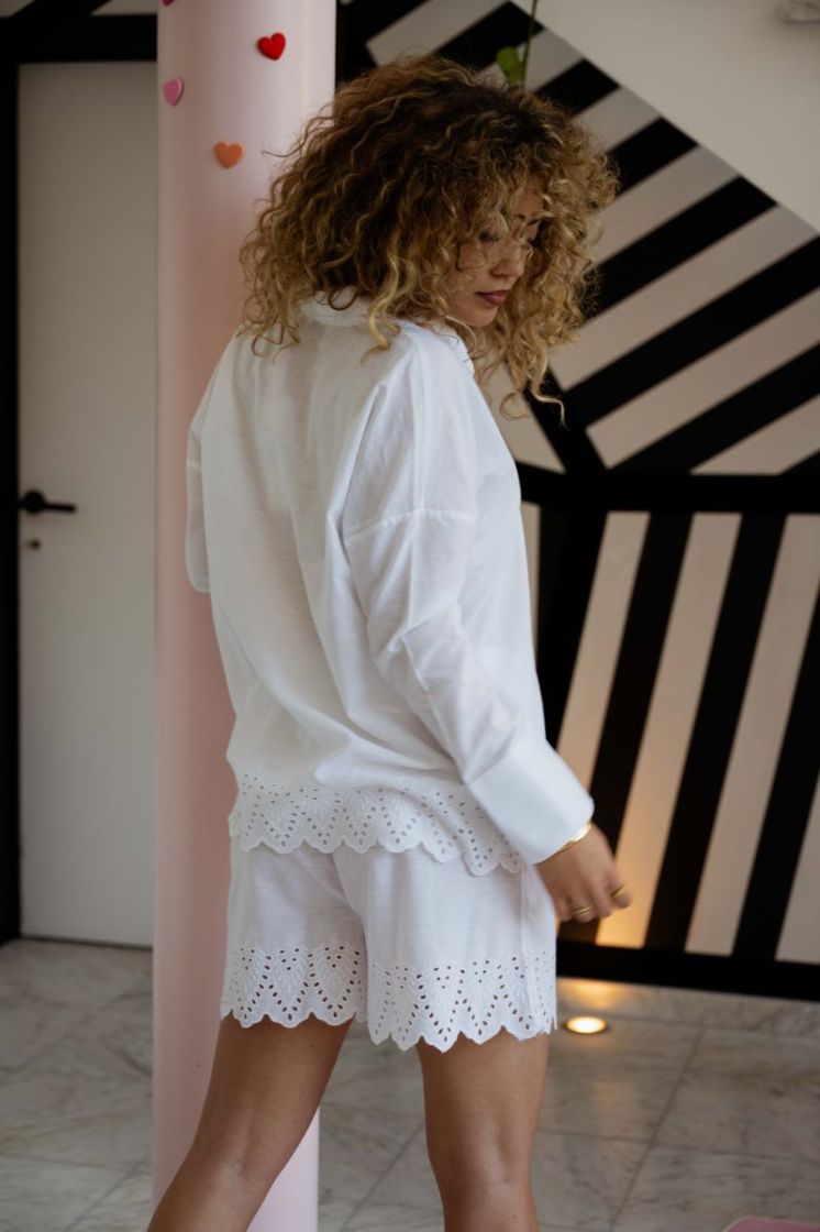 ONLTULUM EMB LOOSE BELT SHORTS 190858002 Brigh