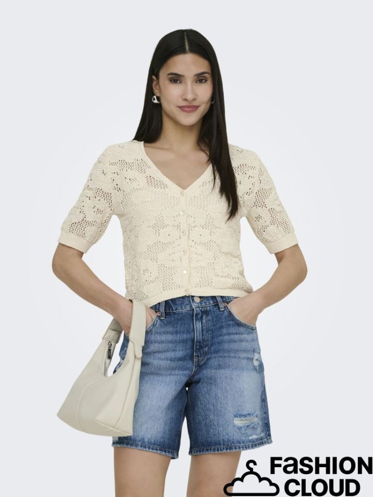 ONLCHLOE SS CADIGAN KNT 234755001 Ecru/