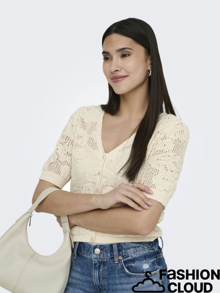 ONLCHLOE SS CADIGAN KNT 234755001 Ecru/