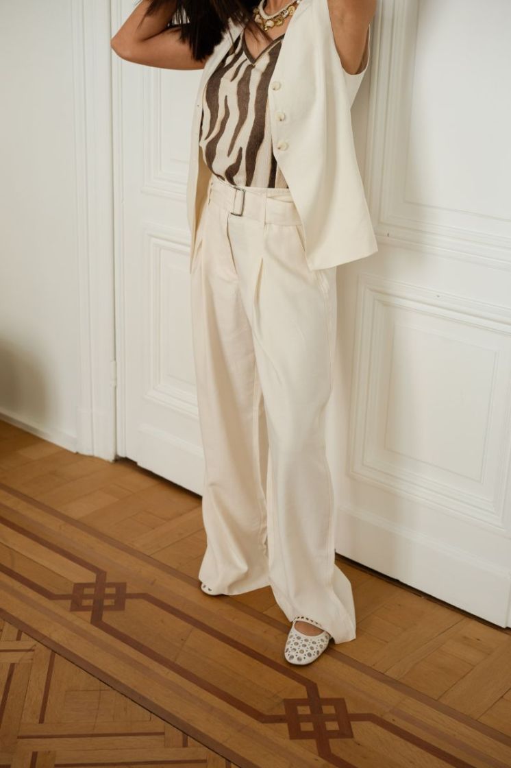 ONLTILA LIFE HW BELT WIDE PANT 177922 Cloud Da
