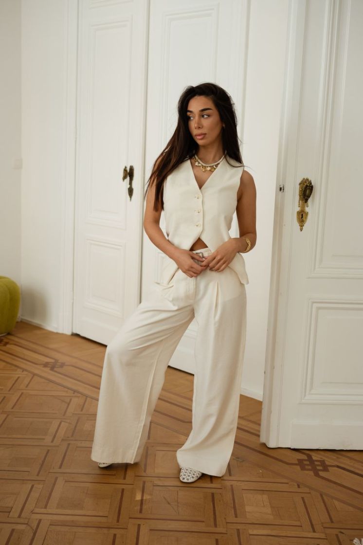 ONLTILA LIFE HW BELT WIDE PANT 177922 Cloud Da