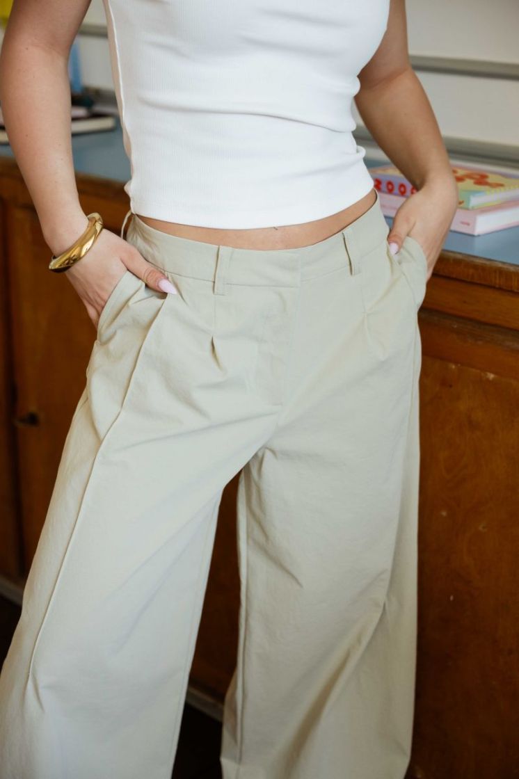 JXADA OLIVE WIDE MW PANTS PNT 176309 Spray Gr