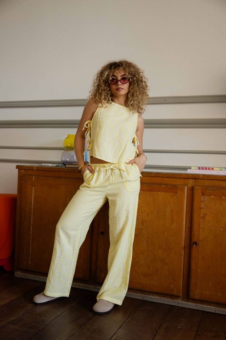 ONLTHYRA STRING PANT CS WVN 201671001 Lemon