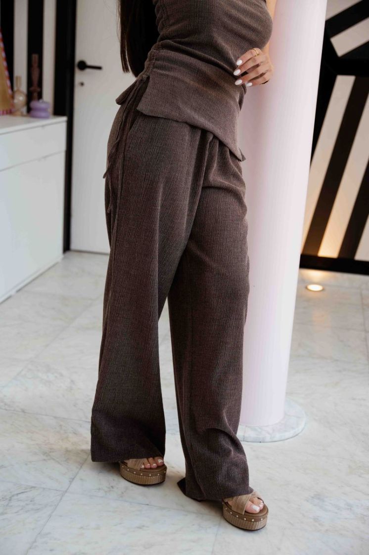 YASIBELA HW PANT S. - FEST 229437 Coffee B