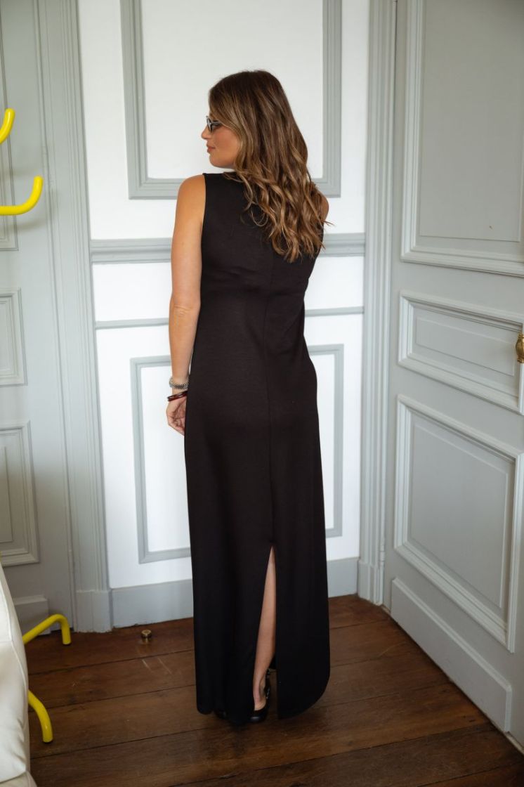 VMVIRA SL O-NECK ANKLE DRESS J 177868 Black