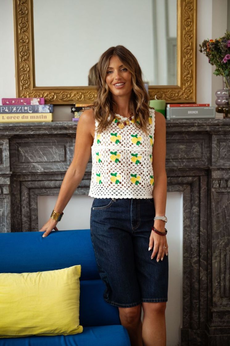 ONLEMMA SL O-NECK CROCHET TOP  180083001 Birch