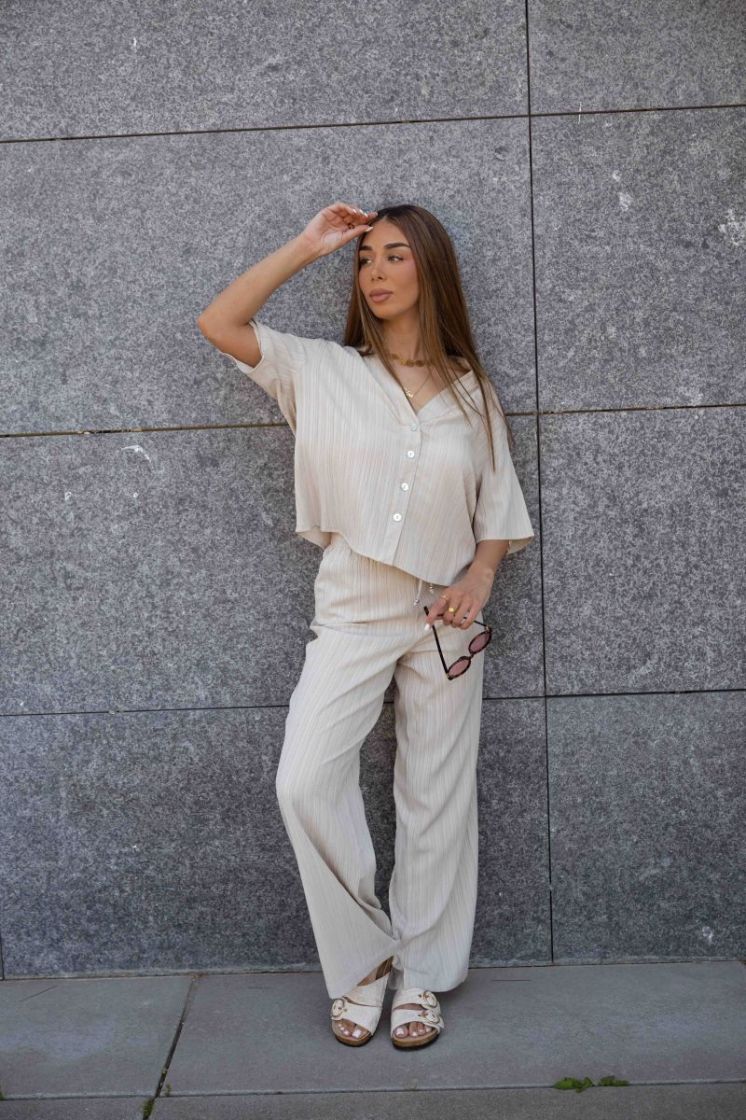 ONLMUNICH MW WIDE CRINKLE PANT 264895 Silver L