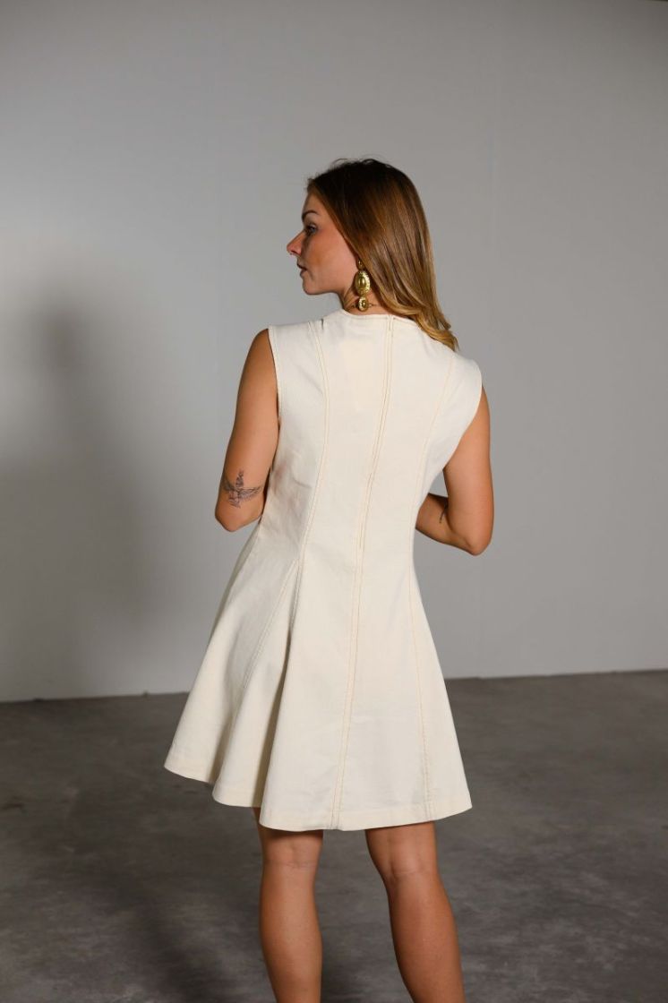 ONLFILUCA SL SHORT DRESS AKM 234755 Ecru
