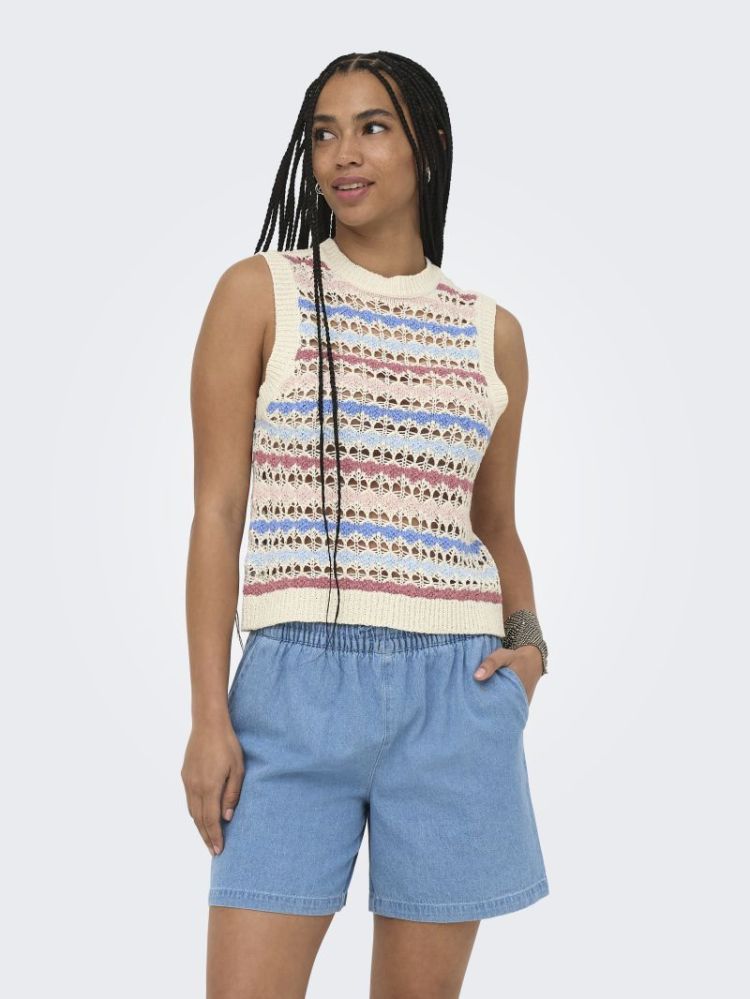 ONLGEENA SL O-NECK PATTERN TOP 180083003 Birch