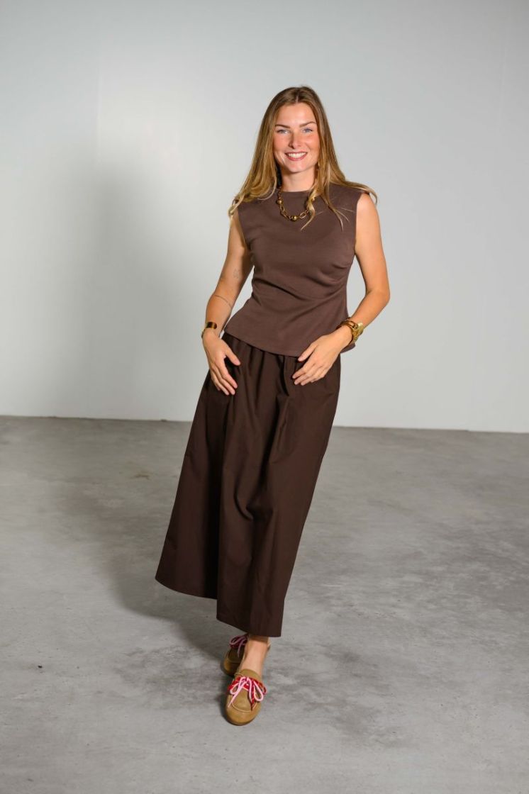 VISOPHIE HW ANKLE SKIRT - NOOS 196326 Coffee B