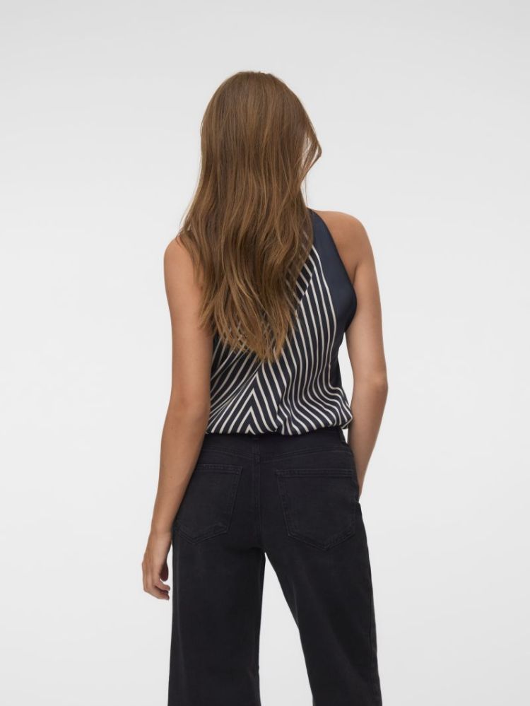 VMEVIE SL V-NECK TOP WVN EXP 222913001 Birch