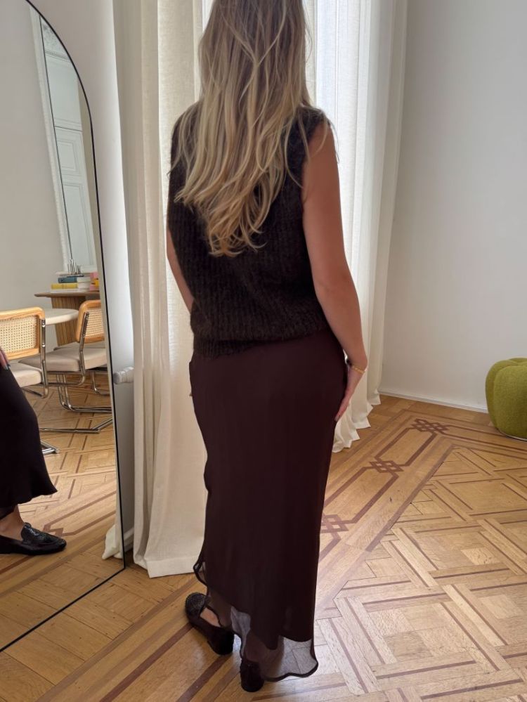 VIFALIA HW ANKLE SKIRT - NOOS 196326 Coffee B