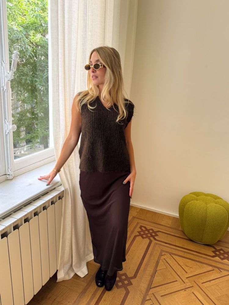 VIFALIA HW ANKLE SKIRT - NOOS 196326 Coffee B