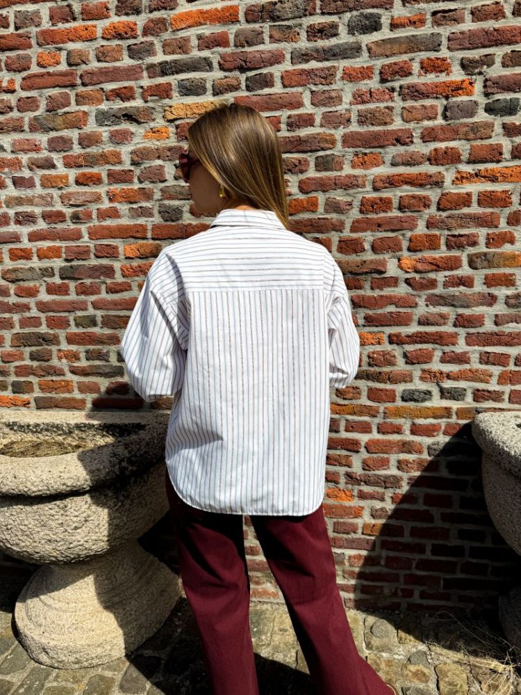 JXCARO POPLIN LS RLX SHIRT WVN 177632009 Blanc