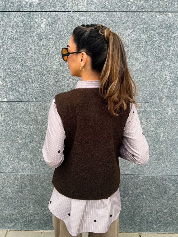 VIADA TEDDY WAISTCOAT - NOOS 196326 Coffee B