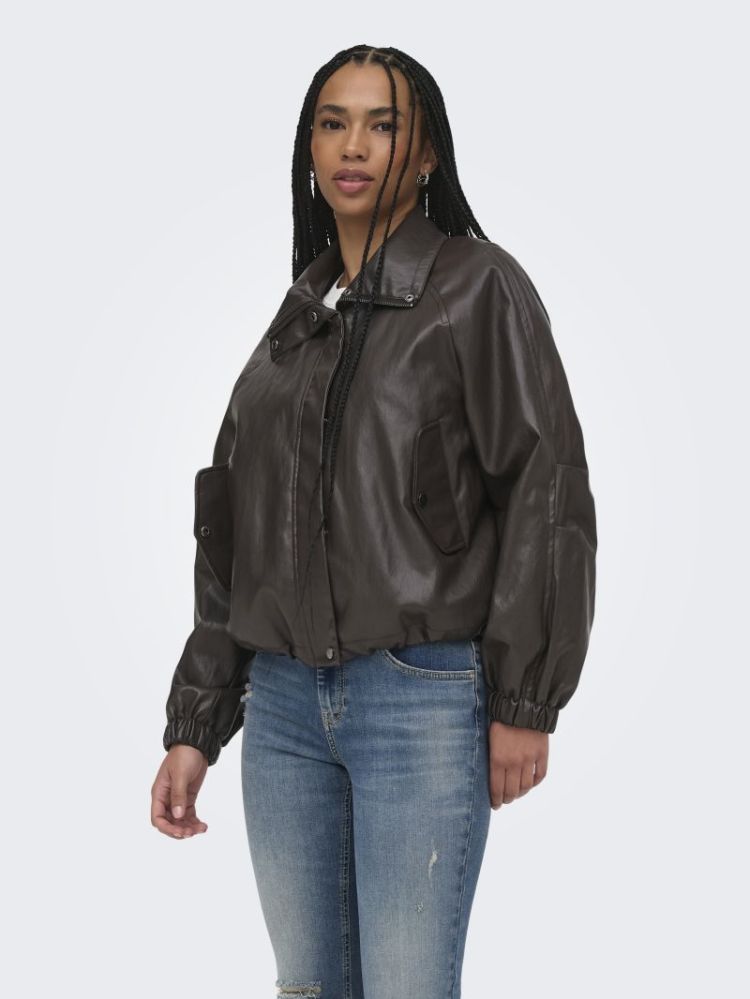 ONLMINI FAUX LEATHER JACKET CC 177947 Raven