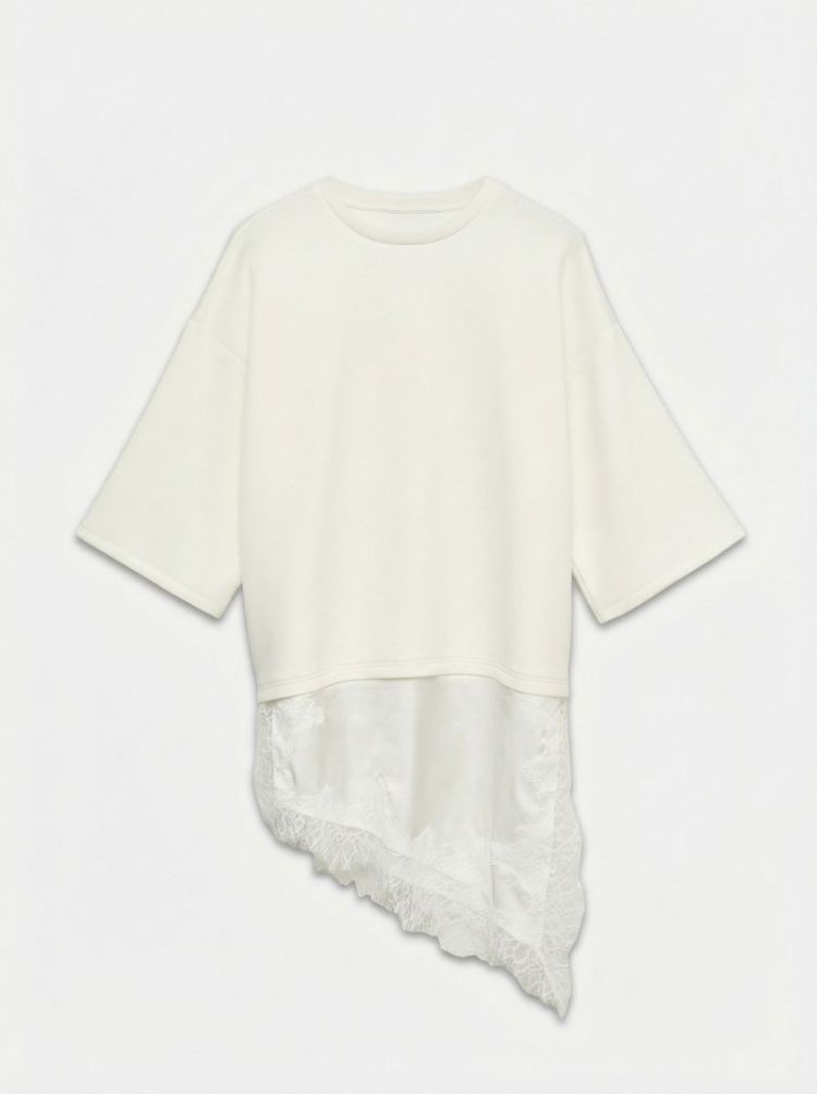 VMSOFIE OVERSIZE ASM TEE JRS E 175598 Snow Whi