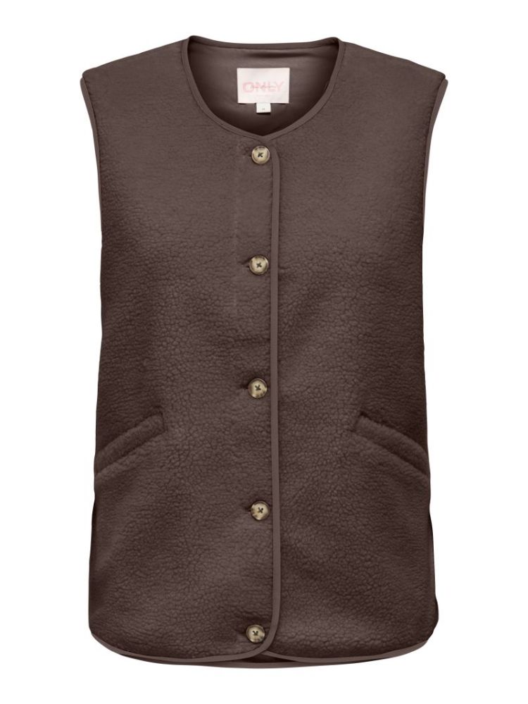 ONLBABY TEDDY VEST PNT 286415 Chocolat