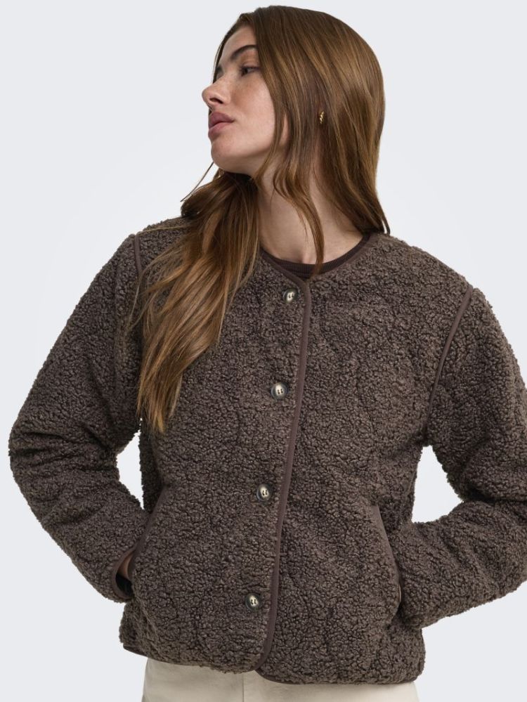 ONLINES TEDDY JACKET CC OTW 286415 Chocolat