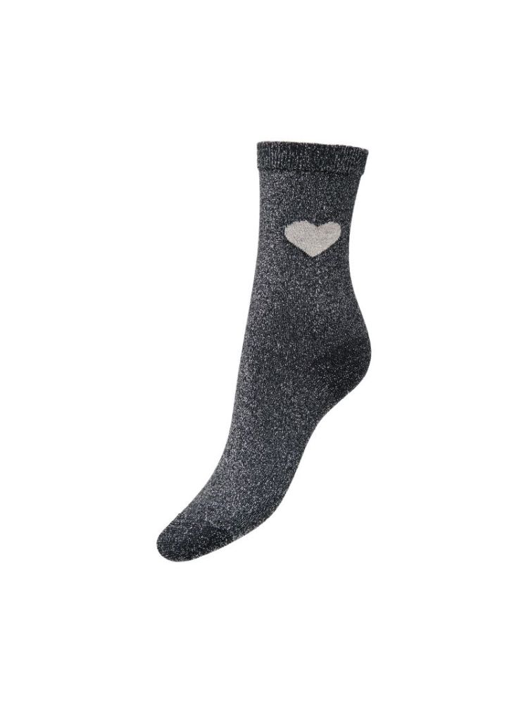 ONLNORMA GLITTER HEART SOCK AC 177911001 Black
