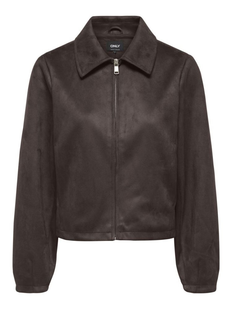 ONLCAROLINA FAUX SUEDE ZIP JKT 237375 Coffee B