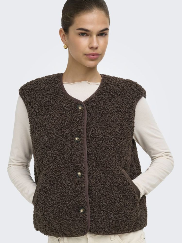 ONLINES TEDDY WAISTCOAT CC OTW 286415 Chocolat