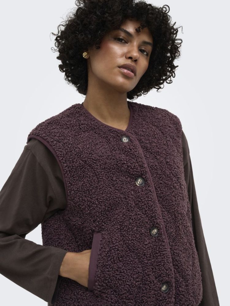 ONLINES TEDDY WAISTCOAT CC OTW 184723 Fudge