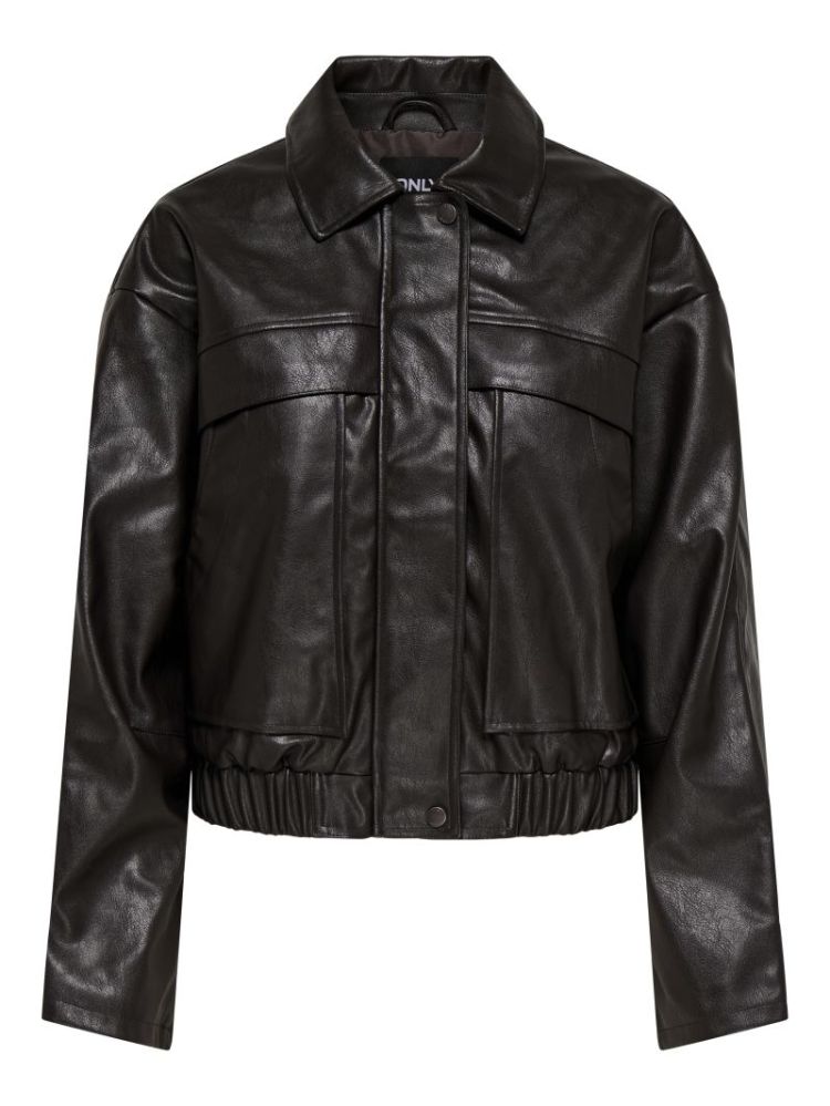 ONLMELLE FAUX LEATHER JACKET O 244915 Chocolat