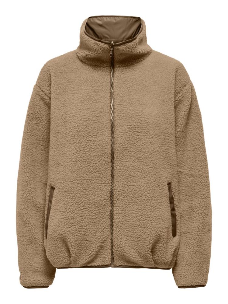 ONLSIF TEDDY REVERSIBLE JACKET 251815003 Otter
