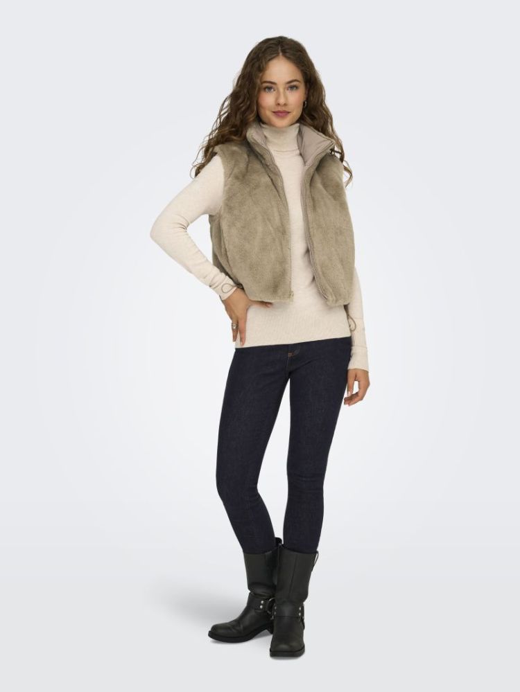 ONLDANA FAUX FUR REV.WAISTCOAT 177927 Silver M