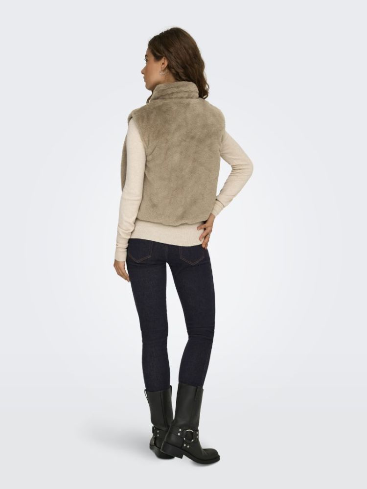 ONLDANA FAUX FUR REV.WAISTCOAT 177927 Silver M