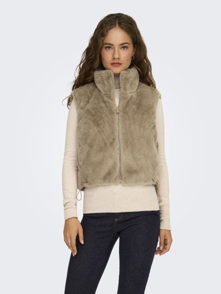 ONLDANA FAUX FUR REV.WAISTCOAT 177927 Silver M
